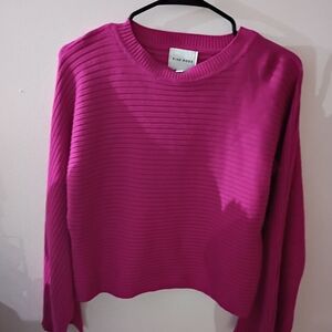 Pink Rose Women's Ribbed Sweater - Pink